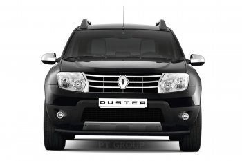 4 349 р. Защита переднего бампера (одинарная, Ø63 мм) Petroil Tuning  Nissan Terrano  D10 (2013-2022), Renault Duster  HS (2010-2021) (Серебристый (Искра))  с доставкой в г. Пермь. Увеличить фотографию 5