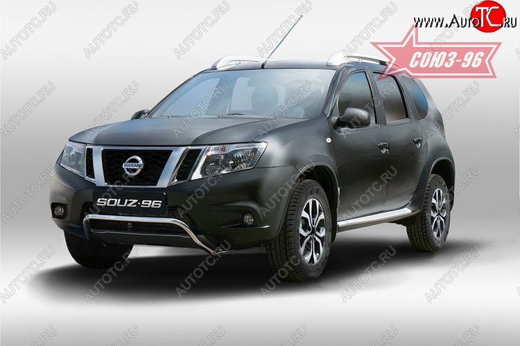 10 979 р. Защита переднего бампера одинарная Souz-96 mini (d42). Nissan Terrano D10 рестайлинг (2016-2022)  с доставкой в г. Пермь
