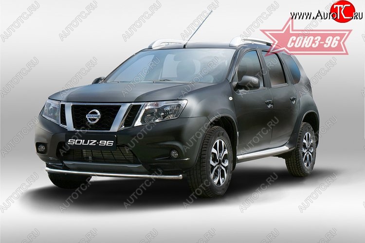 10 799 р. Защита переднего бампера одинарная Souz-96 (d42) Nissan Terrano D10 рестайлинг (2016-2022)  с доставкой в г. Пермь