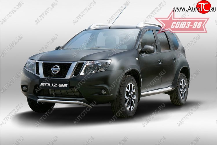 1 169 р. Защита переднего бампера Souz-96 (d60) Nissan Terrano D10 рестайлинг (2016-2022)  с доставкой в г. Пермь
