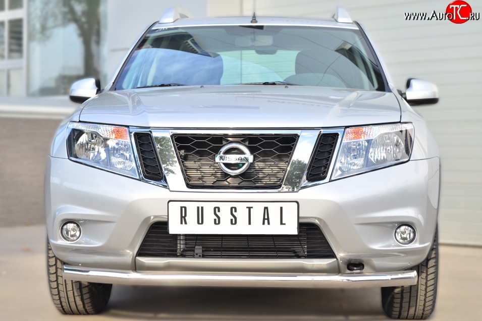 13 249 р. Одинарная защита переднего бампера диаметром 63 мм SLITKOFF  Nissan Terrano  D10 (2013-2022) дорестайлинг, рестайлинг  с доставкой в г. Пермь