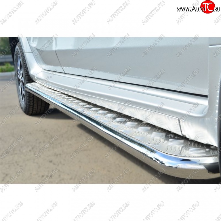 22 999 р. Защита порогов из круглой трубы диаметром 42 мм SLITKOFF v2  Nissan Terrano  D10 (2013-2022) дорестайлинг, рестайлинг  с доставкой в г. Пермь
