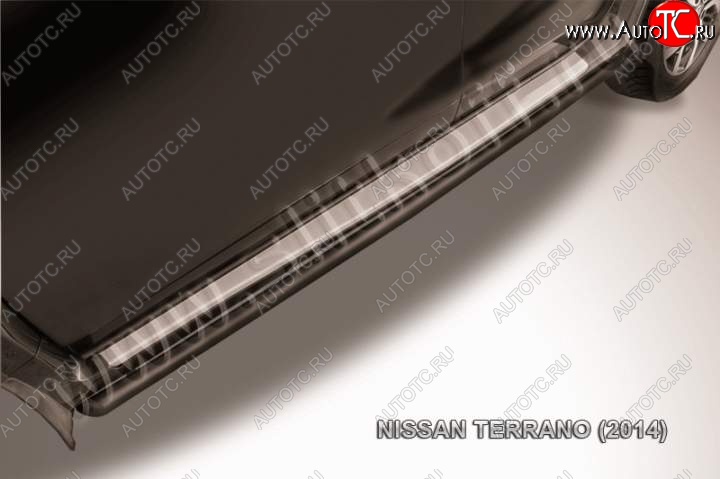 7 899 р. Защита порогов Slitkoff  Nissan Terrano  D10 (2013-2022) дорестайлинг, рестайлинг (Цвет: серебристый)  с доставкой в г. Пермь