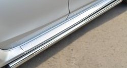 70 999 р. Защита порогов из круглой трубы диаметром 63 мм Russtal Nissan Terrano D10 дорестайлинг (2013-2016) (Защита порогов с со скосами на торцах (вариант 1))  с доставкой в г. Пермь. Увеличить фотографию 7