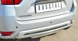 15 899 р. Защита заднего бампера (2 трубы Ø42 мм, нержавейка) SLITKOFF  Nissan Terrano  D10 (2013-2022) дорестайлинг, рестайлинг  с доставкой в г. Пермь. Увеличить фотографию 2