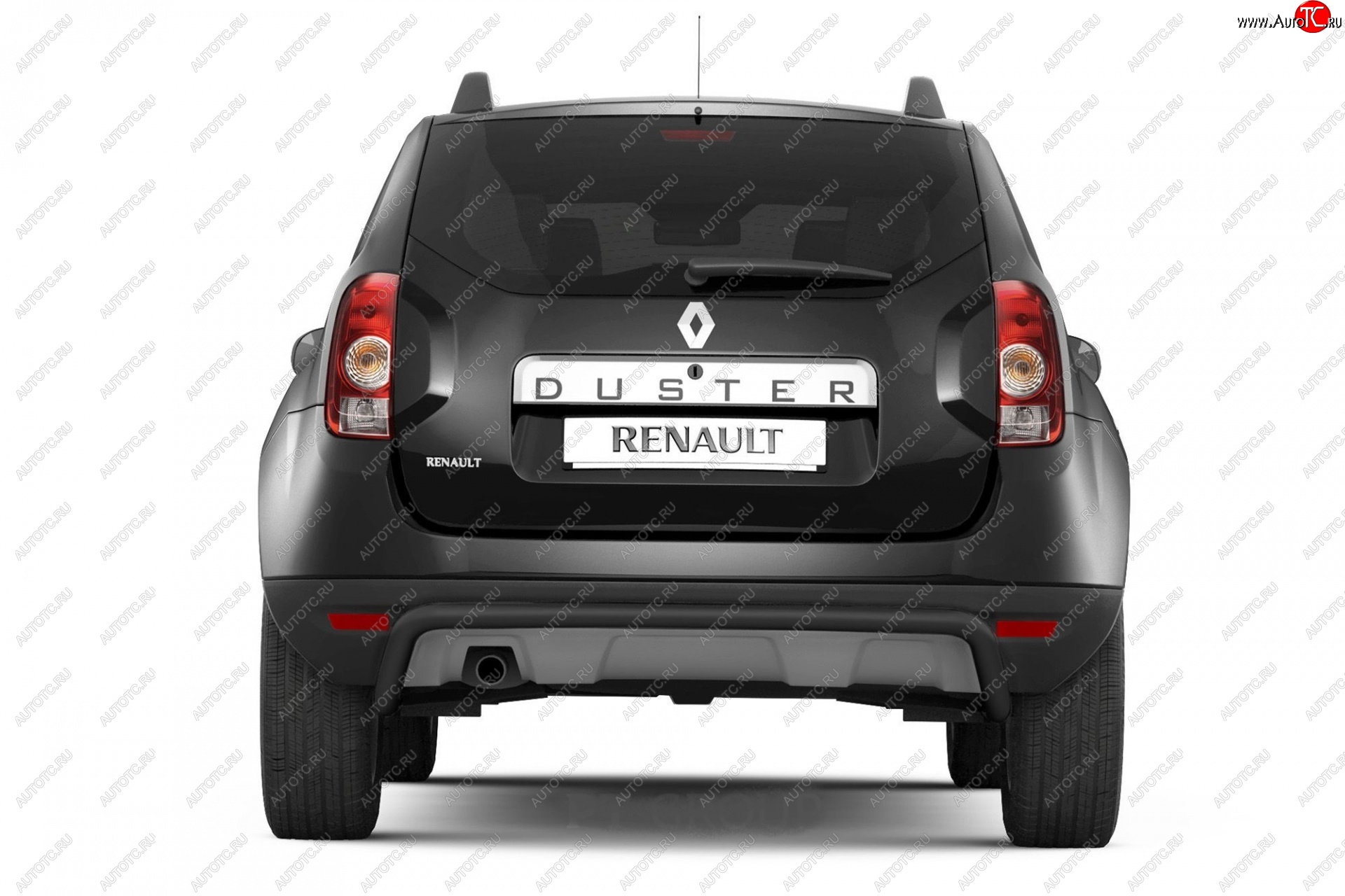 4 409 р. Защита заднего бампера PT GROUP Ø51мм ИСКРА (ППК) RENAULT Duster 2012-/ NISSAN Terrano 2014-  Nissan Terrano  D10 (2013-2022), Renault Duster  HS (2010-2021) (Сталь с полимерным покрытием, цвет: Серебристый (Искра))  с доставкой в г. Пермь