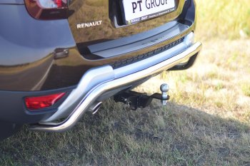 Защита заднего бампера PT GROUP Ø51мм (НПС) RENAULT Duster 2012-/ NISSAN Terrano 2014- Nissan Terrano  D10 (2013-2022), Renault Duster  HS (2015-2021) (Нержавейка полированная)