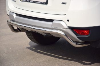 16 089 р. Защита заднего бампера PT GROUP Ø51мм (НПС) RENAULT Duster 2012-/ NISSAN Terrano 2014-  Nissan Terrano  D10 (2013-2022), Renault Duster  HS (2015-2021) (Нержавейка полированная)  с доставкой в г. Пермь. Увеличить фотографию 2