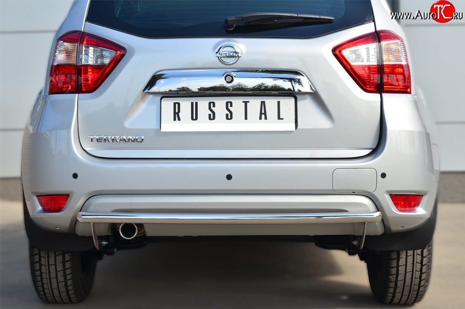 12 999 р. Одинарная защита заднего бампера из трубы диаметром 42 мм SLITKOFF  Nissan Terrano  D10 (2013-2022) дорестайлинг, рестайлинг  с доставкой в г. Пермь