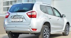 14 399 р. Одинарная защита заднего бампера из трубы диаметром 63 мм SLITKOFF  Nissan Terrano  D10 (2013-2022) дорестайлинг, рестайлинг  с доставкой в г. Пермь. Увеличить фотографию 4