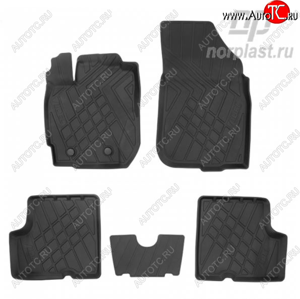 2 349 р. Коврики салонные литьевые Norplast  Nissan Terrano  D10 (2016-2022) рестайлинг  с доставкой в г. Пермь