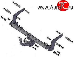 4 499 р. Фаркоп (4WD) Russtal Nissan Terrano D10 дорестайлинг (2013-2016)  с доставкой в г. Пермь
