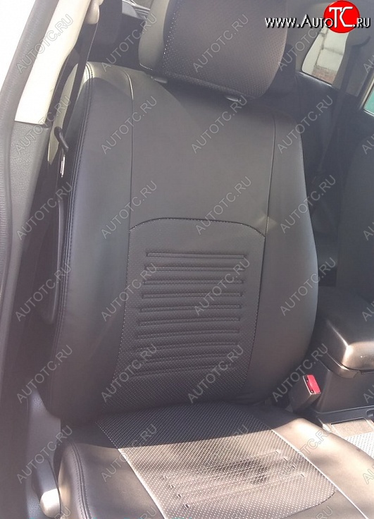 9 449 р. Чехлы для сидений Lord Autofashion Турин (экокожа) Nissan Tiida 1 хэтчбэк C11 дорестайлинг, Япония (2004-2007) (Чёрный, вставка чёрная)  с доставкой в г. Пермь
