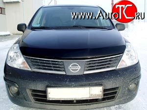 4 599 р. Дефлектор капота NovLine Nissan Tiida 1 хэтчбэк C11 дорестайлинг, Япония (2004-2007)  с доставкой в г. Пермь