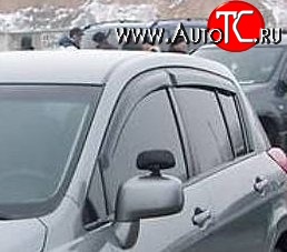 999 р. Комплект дефлекторов окон (ветровиков) 4 шт. (хетчбек) Russtal Nissan Tiida 1 хэтчбэк C11 дорестайлинг, Япония (2004-2007)  с доставкой в г. Пермь