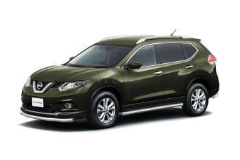 25 699 р. Защита порогов вогнутая из трубы Ø63 Petroil Tuning  Nissan X-trail  3 T32 (2013-2022) дорестайлинг, рестайлинг (Нержавеющая полированная сталь)  с доставкой в г. Пермь. Увеличить фотографию 2