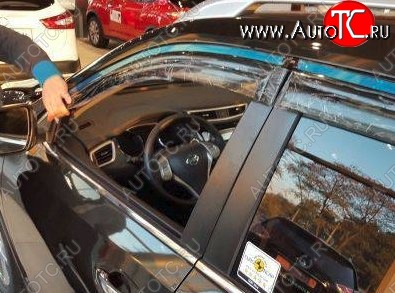 5 949 р. Комплект дефлекторов окон СТ Nissan X-trail 3 T32 рестайлинг (2017-2022)  с доставкой в г. Пермь