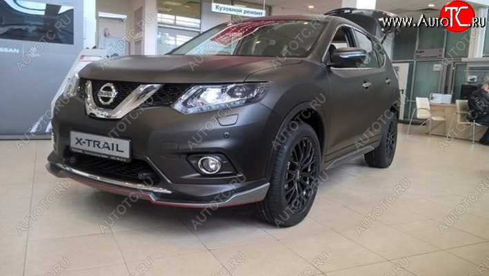5 549 р. Накладка на передний бампер АвтоКрат  Nissan X-trail  3 T32 (2017-2022) рестайлинг (Неокрашенная)  с доставкой в г. Пермь