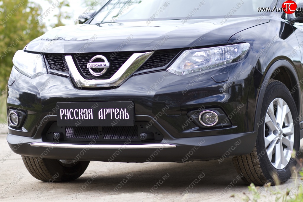 1 799 р. Защитная сетка решетки переднего бампера РА  Nissan X-trail  3 T32 (2017-2022) рестайлинг  с доставкой в г. Пермь
