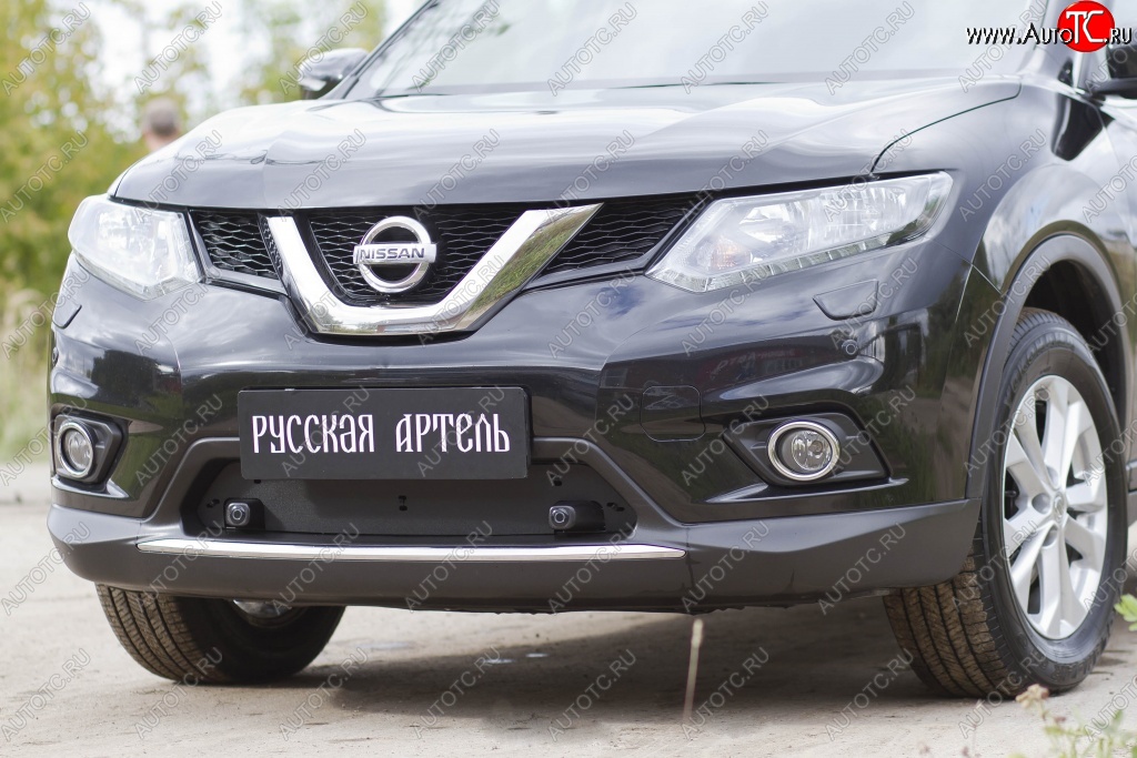 899 р. Зимняя заглушка решетки переднего бампера РА  Nissan X-trail  3 T32 (2013-2018) дорестайлинг  с доставкой в г. Пермь