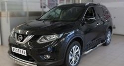 16 599 р. Защита переднего бампера (2 трубыØ63 и 42 мм, нержавейка) SLITKOFF  Nissan X-trail  3 T32 (2013-2018) дорестайлинг  с доставкой в г. Пермь. Увеличить фотографию 4
