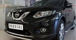14 849 р. Защита переднего бампера (Ø42 мм волна, нержавейка) SLITKOFF  Nissan X-trail  3 T32 (2013-2018) дорестайлинг  с доставкой в г. Пермь. Увеличить фотографию 2