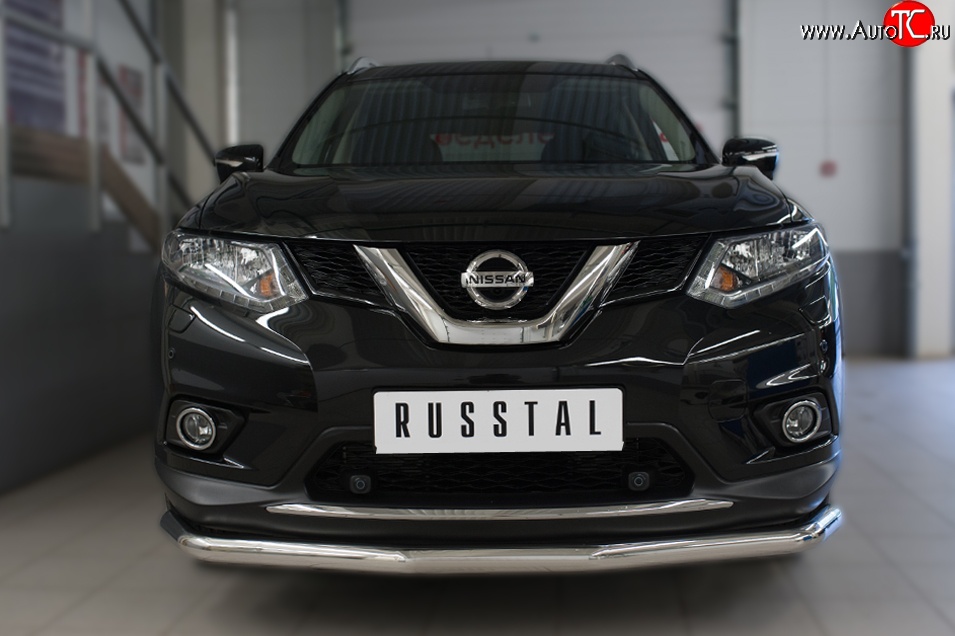14 499 р. Одинарная защита переднего бампера диаметром 63 мм SLITKOFF  Nissan X-trail  3 T32 (2013-2018) дорестайлинг  с доставкой в г. Пермь