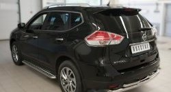 12 349 р. Защита заднего бампера (Ø63 и 42 мм, уголки, нержавейка) SLITKOFF  Nissan X-trail  3 T32 (2017-2022) рестайлинг  с доставкой в г. Пермь. Увеличить фотографию 4