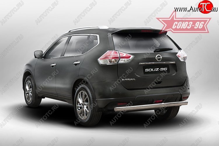 12 239 р. Защита заднего бампера Souz-96 (овал 75х42)  Nissan X-trail  3 T32 (2017-2022) рестайлинг  с доставкой в г. Пермь