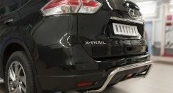 14 849 р. Защита заднего бампера (Ø42 мм волна, нержавейка) SLITKOFF  Nissan X-trail  3 T32 (2017-2022) рестайлинг  с доставкой в г. Пермь. Увеличить фотографию 2