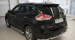 14 549 р. Одинарная защита заднего бампера из трёх труб диаметром 63 мм SLITKOFF  Nissan X-trail  3 T32 (2017-2022) рестайлинг  с доставкой в г. Пермь. Увеличить фотографию 4