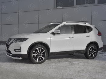 14 349 р. Защита переднего бампера (Ø63 мм, нержавейка) SLITKOFF  Nissan X-trail  3 T32 (2013-2018) дорестайлинг  с доставкой в г. Пермь. Увеличить фотографию 2