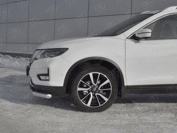 14 349 р. Защита переднего бампера (Ø63 мм, нержавейка) SLITKOFF  Nissan X-trail  3 T32 (2013-2018) дорестайлинг  с доставкой в г. Пермь. Увеличить фотографию 3