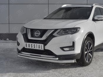 17 949 р. Защита переднего бампера (Ø63 и 42 мм)  Nissan X-trail  3 T32 (2013-2018) дорестайлинг  с доставкой в г. Пермь. Увеличить фотографию 4