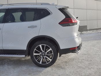 16 599 р. Защита заднего бампера (Ø63 и 42 мм , нержавейка) RUSSTAL  Nissan X-trail  3 T32 (2017-2022) рестайлинг  с доставкой в г. Пермь. Увеличить фотографию 3