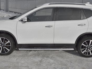 19 399 р. Защита порогов (Ø120x60 мм, нержавейка) Russtal Nissan X-trail 3 T32 рестайлинг (2017-2022)  с доставкой в г. Пермь. Увеличить фотографию 3
