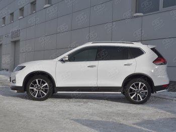 19 999 р. Защита порогов (Ø63 мм, нержавейка) SLITKOFF  Nissan X-trail  3 T32 (2017-2022) рестайлинг (Вариант 3)  с доставкой в г. Пермь. Увеличить фотографию 2