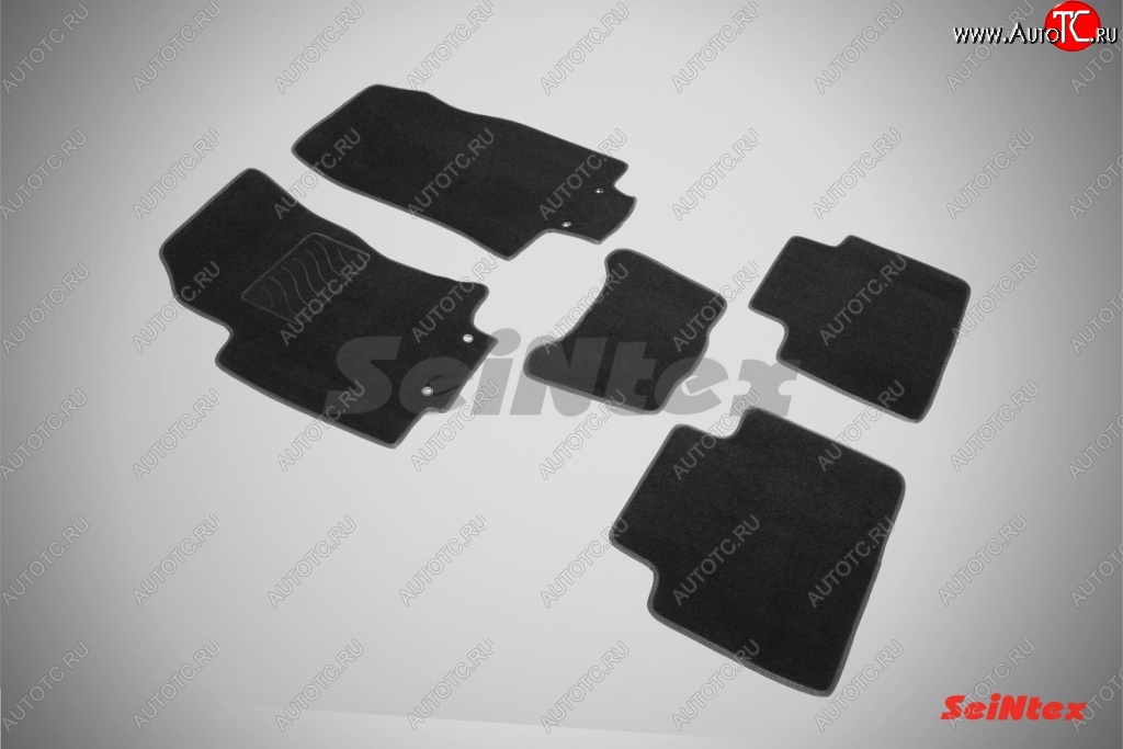 3 299 р. Износостойкие коврики в салон SeiNtex Premium LUX 4 шт. (ворсовые)  Nissan X-trail  3 T32 (2017-2022) рестайлинг  с доставкой в г. Пермь