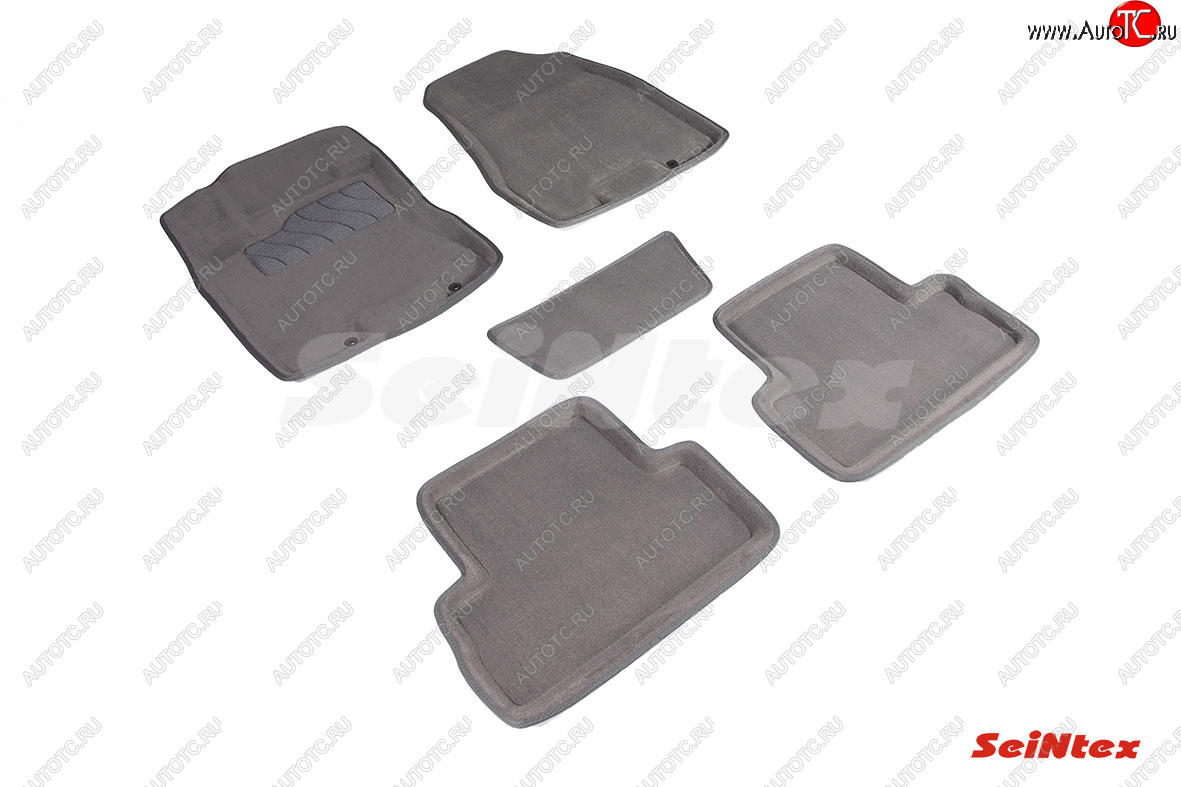 7 399 р. Текстильные 3D коврики в салон SEINTEX серые  Nissan X-trail  2 T31 (2007-2015) дорестайлинг, рестайлинг  с доставкой в г. Пермь