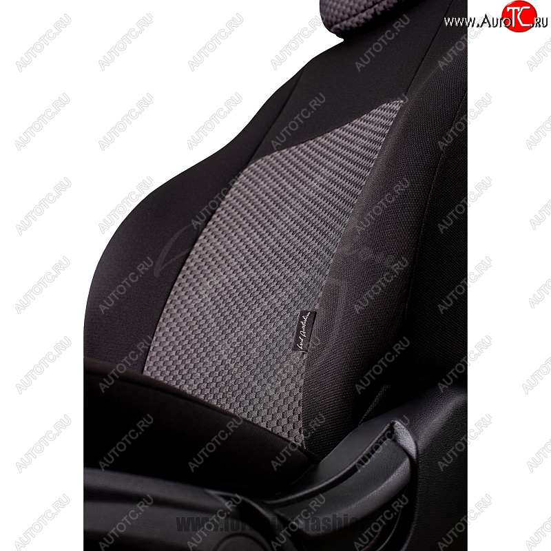 5 899 р. Чехлы для сидений Lord Autofashion Дублин (жаккард)  Nissan X-trail  2 T31 (2007-2015) дорестайлинг, рестайлинг (Черный, вставка Стежок серый)  с доставкой в г. Пермь