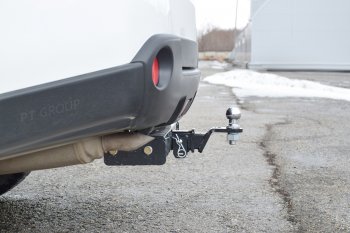 18 429 р. Фаркоп Petroil Tuning (съемный квадрат) Nissan X-trail 2 T31 дорестайлинг (2007-2011)  с доставкой в г. Пермь. Увеличить фотографию 3