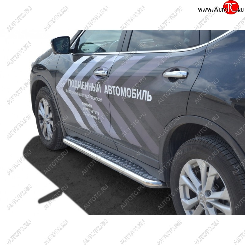 21 799 р. Порожки для ног Бумер (алюминий) Nissan X-trail 2 T31 рестайлинг (2010-2015)  с доставкой в г. Пермь