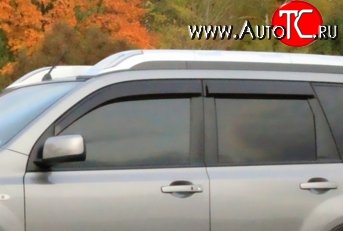 999 р. Комплект дефлекторов окон (ветровиков) 4 шт. Russtal Nissan X-trail 2 T31 дорестайлинг (2007-2011)  с доставкой в г. Пермь