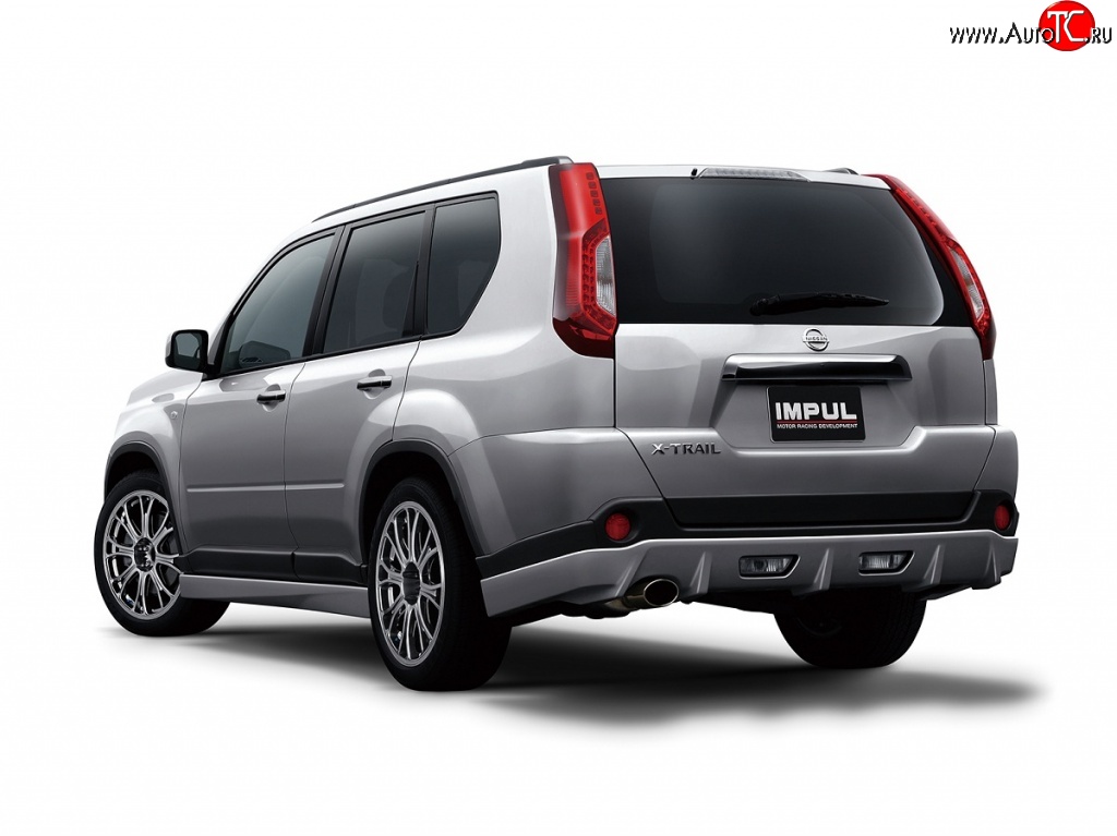 29 549 р. Накладка на задний бампер Impul Nissan X-trail 2 T31 дорестайлинг (2007-2011) (Неокрашенная)  с доставкой в г. Пермь