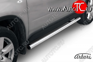 11 609 р. Защита штатных порогов Arbori (нержавейка, d57 mm). Nissan X-trail 2 T31 дорестайлинг (2007-2011)  с доставкой в г. Пермь