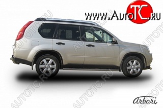 11 609 р. Защита штатных порогов Arbori (нержавейка, d57 mm). Nissan X-trail 2 T31 дорестайлинг (2007-2011)  с доставкой в г. Пермь