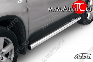 12 509 р. Защита штатных порогов (рестайлинг) Arbori (нержавейка, d76 mm). Nissan X-trail 2 T31 дорестайлинг (2007-2011)  с доставкой в г. Пермь