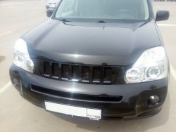7 299 р. Решетка радиатора GENEFIELD Nissan X-trail 2 T31 дорестайлинг (2007-2011) (Неокрашенная)  с доставкой в г. Пермь. Увеличить фотографию 2