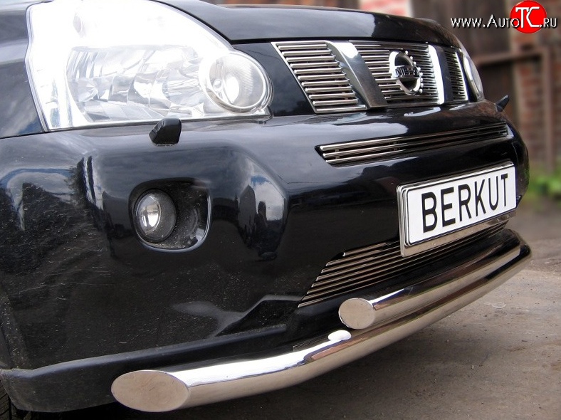 5 899 р. Декоративная вставка решетки радиатора T31 Berkut Nissan X-trail 2 T31 дорестайлинг (2007-2011)  с доставкой в г. Пермь