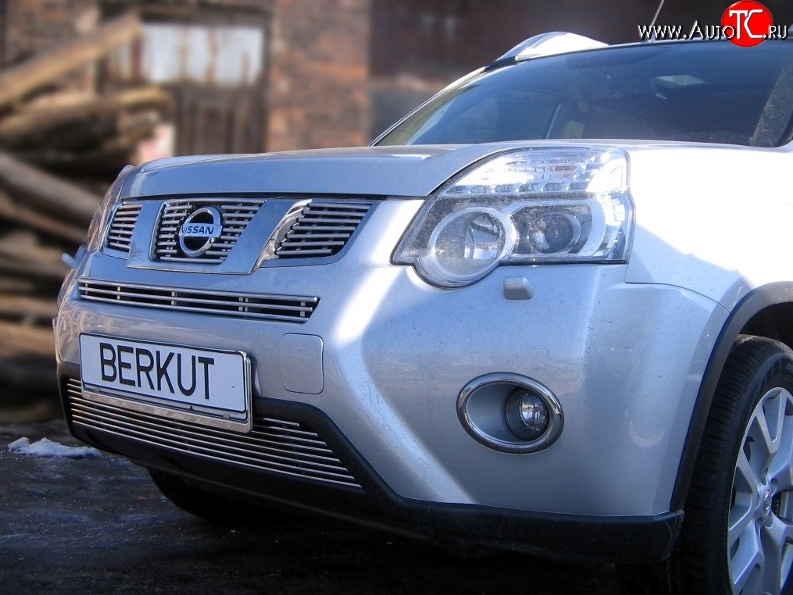 6 999 р. Декоративная вставка воздухозаборника Berkut Nissan X-trail 2 T31 рестайлинг (2010-2015)  с доставкой в г. Пермь